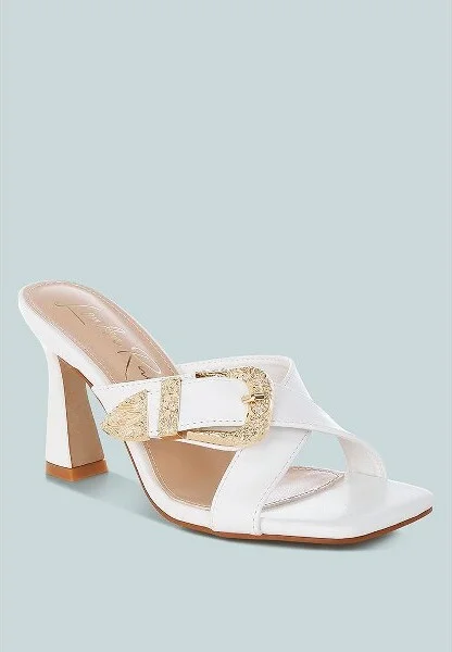 Mohaya Engraved Metallic Buckle Sandals Women - Image 2