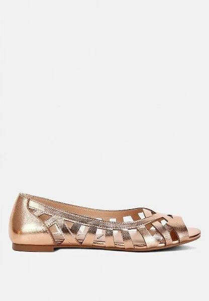Moira Woven Peep Toe Flats Women