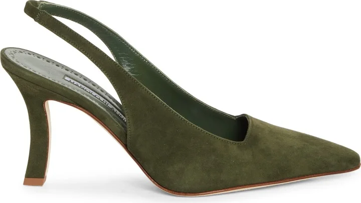 Moirasli Pointed Toe Slingback Pump - Image 3