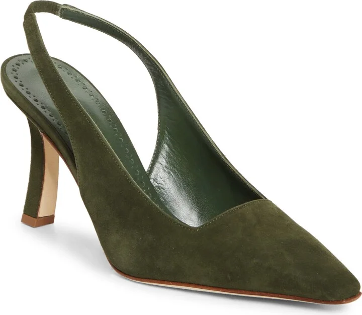 Moirasli Pointed Toe Slingback Pump