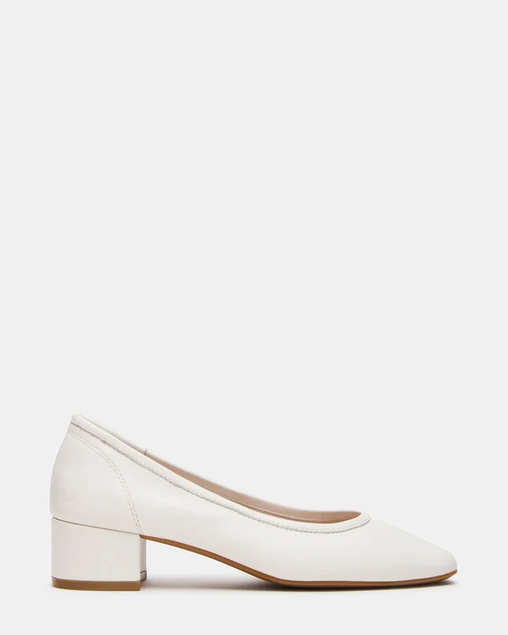 Mollie White Leather
