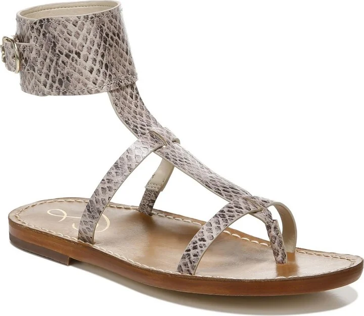 Mollie Womens Leather Ankle Gladiator Sandals