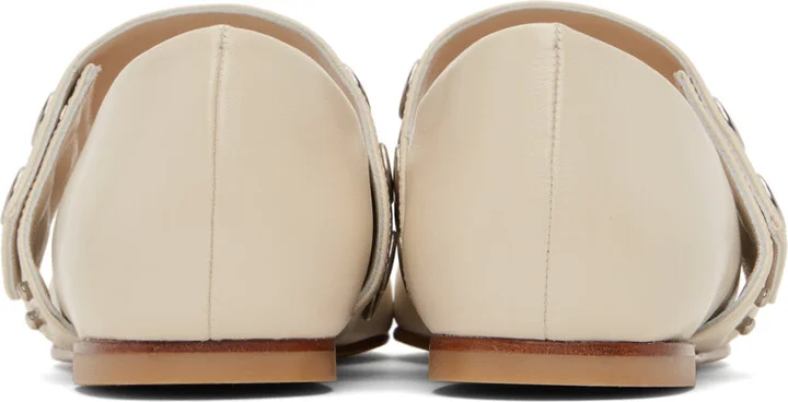 Molly Goddard SSENSE Exclusive Off-White Carla Ballerina Flats - Image 2