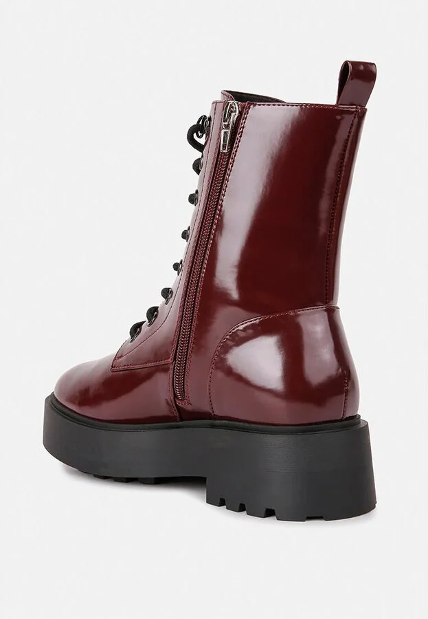 Molsh Faux Leather Ankle Biker Boots - Image 3