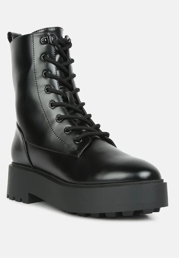 Molsh Faux Leather Ankle Biker Boots - Image 4