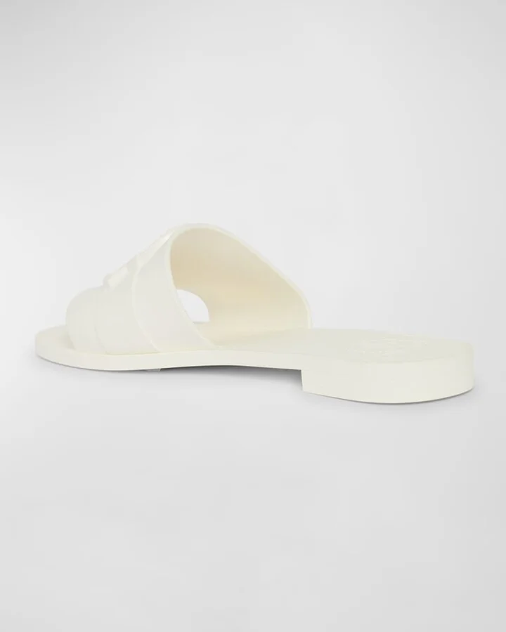 Mon Rubber Logo Flat Slide Sandals - Image 3