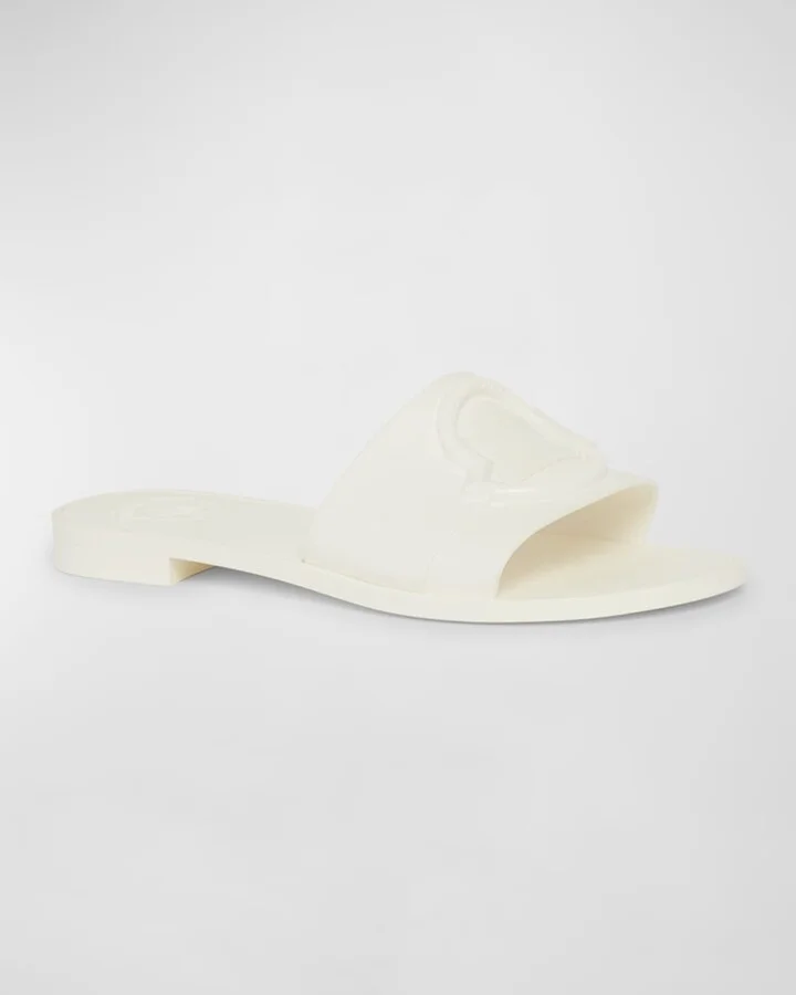 Mon Rubber Logo Flat Slide Sandals - Image 4