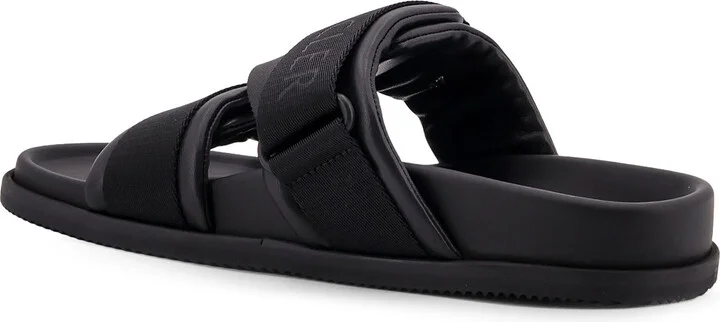 Mon Summer Leather Sandals With Nylon Details - Image 3