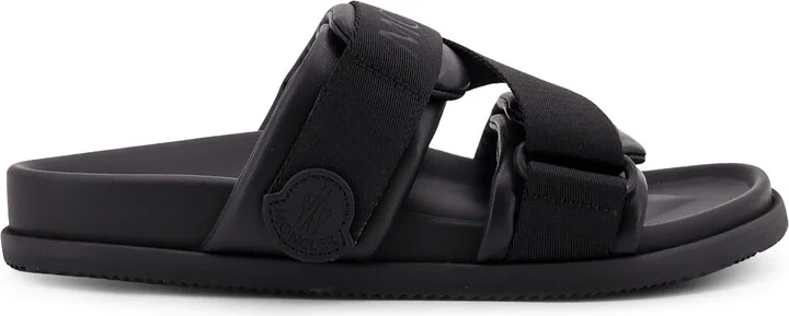 Mon Summer Leather Sandals With Nylon Details