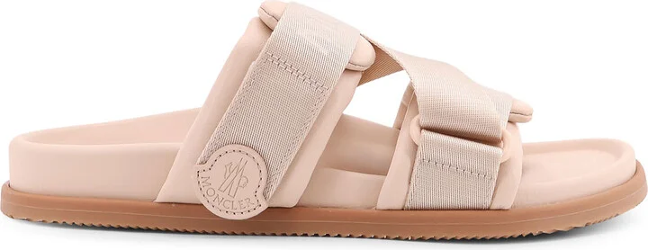 Mon Summer Leather Sandals With Nylon Details