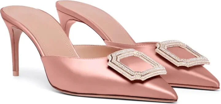 Mona 70mm satin mules - Image 2