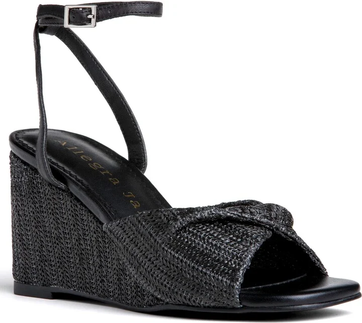 Mona Raffia Wedge Sandal - Image 2