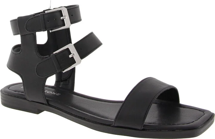 Monaaco Womens Strappy Faux Leather Gladiator Sandals