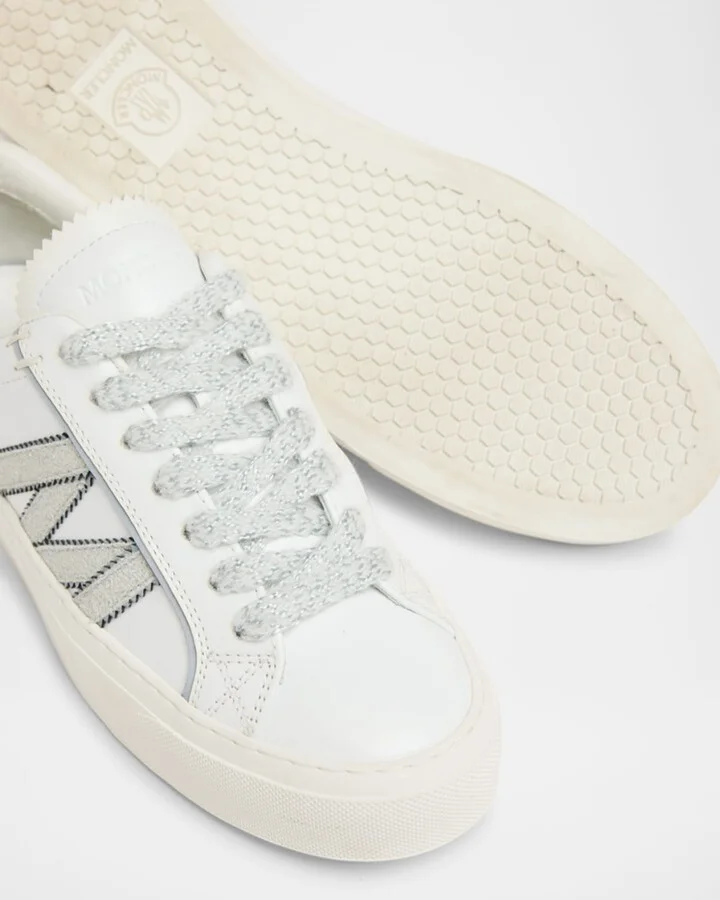 Monaco 2 Low-Top Glitter Leather Sneakers - Image 9