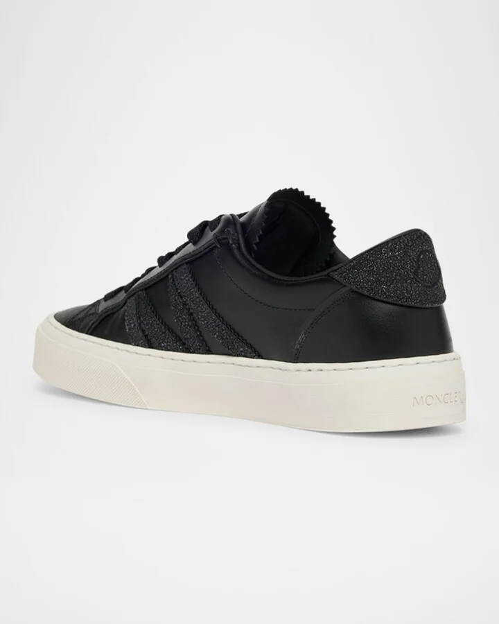 Monaco 2 Low-Top Glitter Leather Sneakers - Image 7