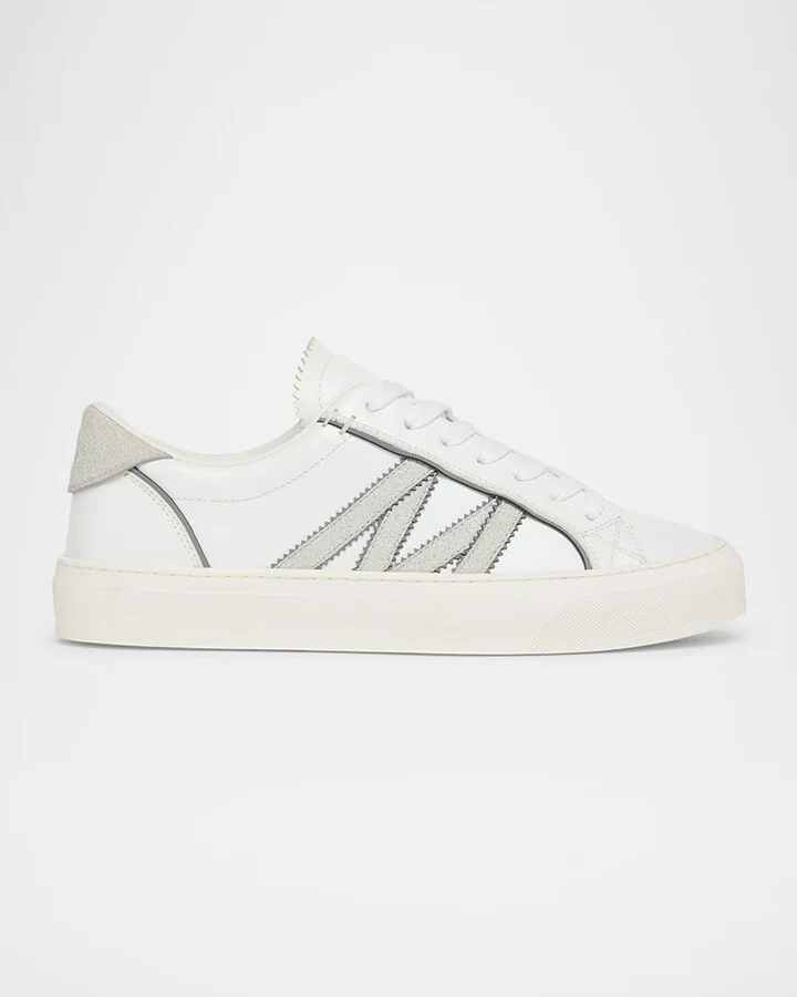 Monaco 2 Low-Top Glitter Leather Sneakers