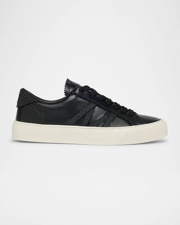 Monaco 2 Low-Top Glitter Leather Sneakers