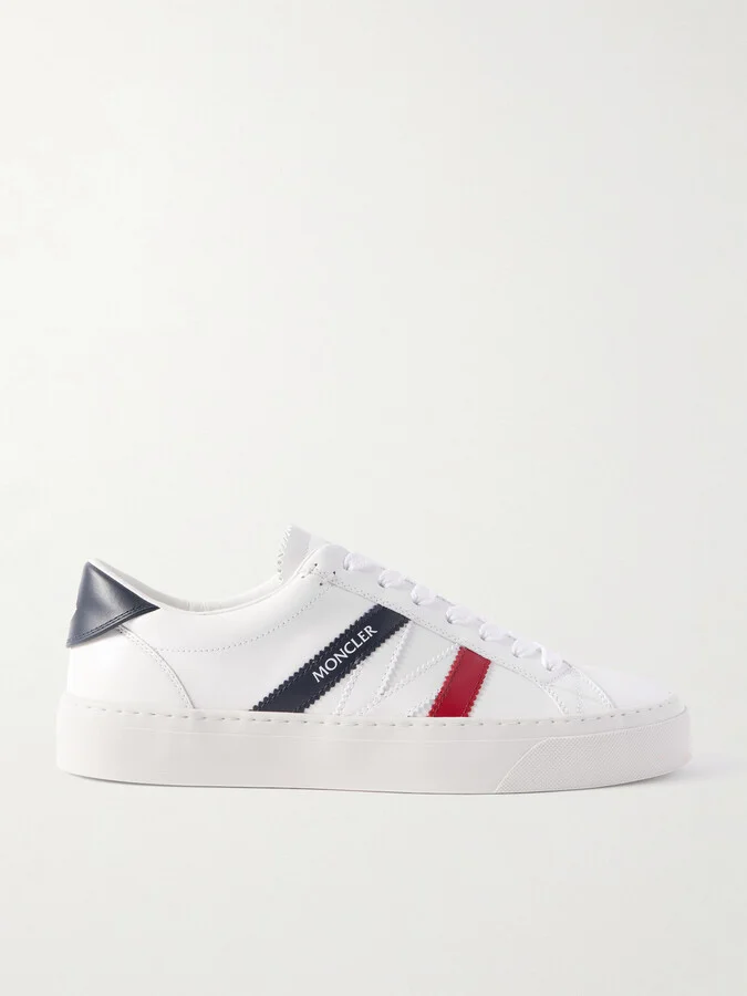 Monaco M Striped Leather Sneakers