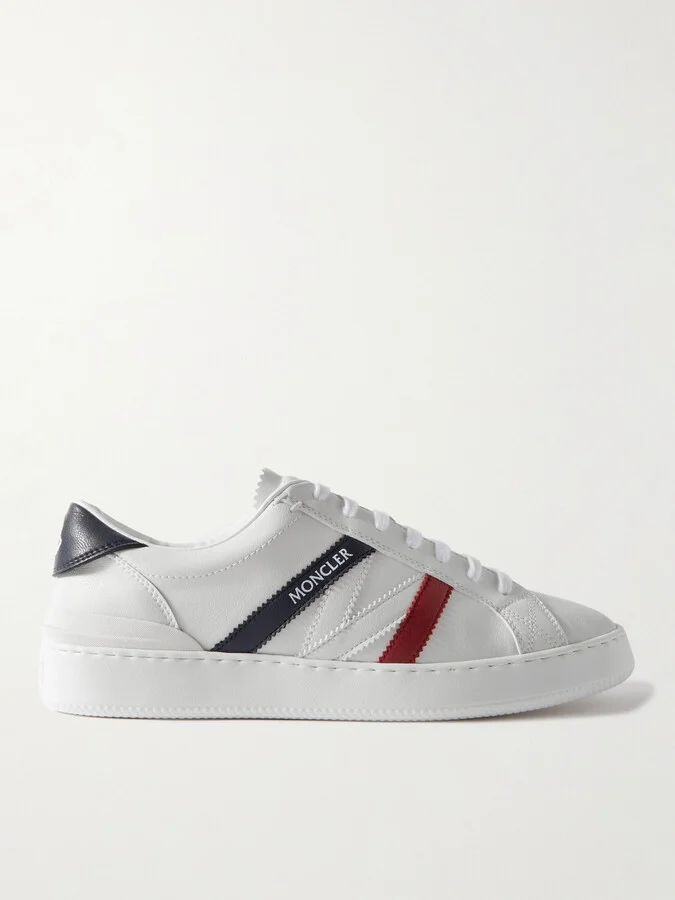 Monaco M Striped Leather Sneakers