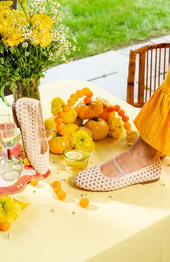 Monaco Raffia Mary Jane Ballet Flat - Image 2