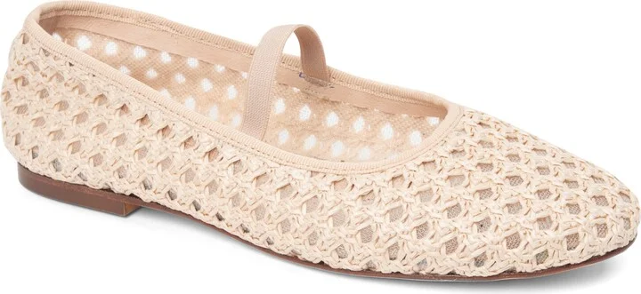Monaco Raffia Mary Jane Ballet Flat