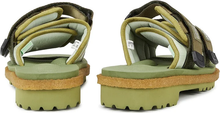 Moncler 2 Moncler 1952 X Suicoke Moto Green Nylon Sandals - Image 3
