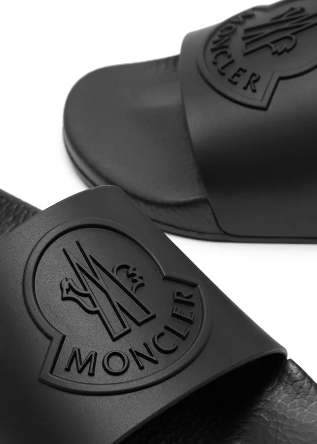 Moncler Basile Logo Rubber Sliders - Image 4