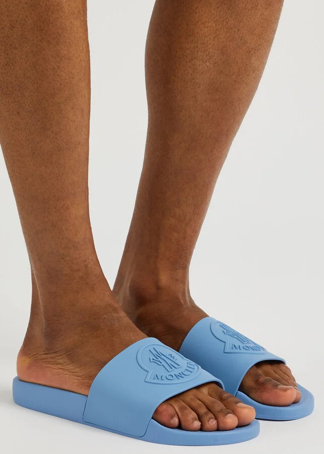 Moncler Basile Logo Rubber Sliders - Image 8