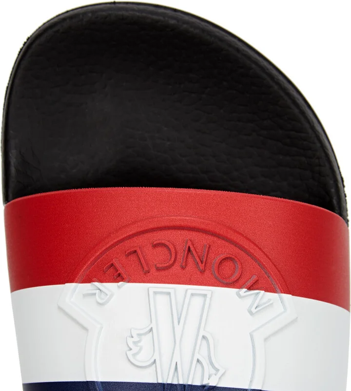 Moncler Basile Striped Rubber Sliders - Image 9