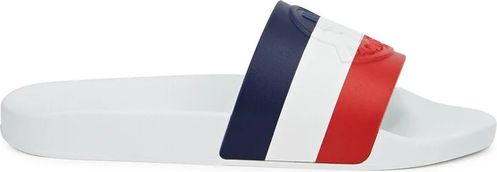 Moncler Basile Striped Rubber Sliders