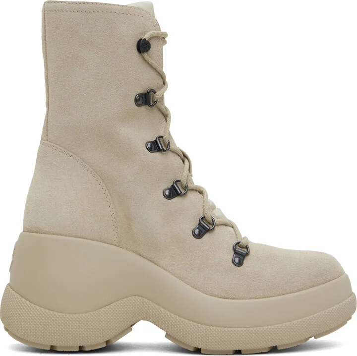 Moncler Beige Resile Trek Boots