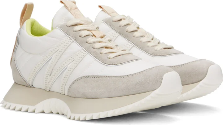 Moncler Beige & White Pacey Sneakers - Image 4