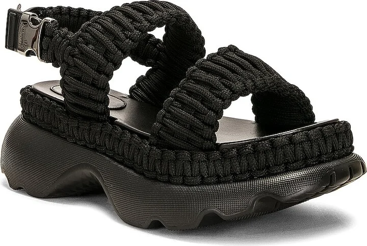 Moncler Belay Woven Sandal in Black - Image 2