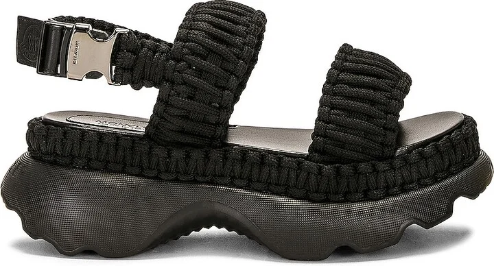 Moncler Belay Woven Sandal in Black