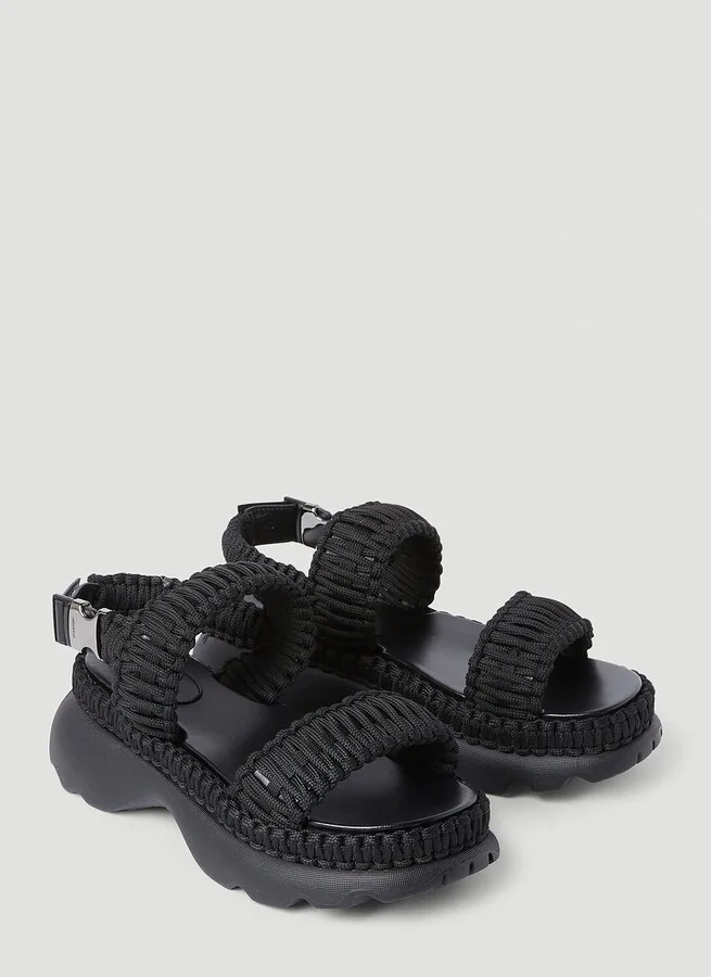 Moncler Belay Woven Sandals - Woman Sandals Black Eu - 40 - Image 2