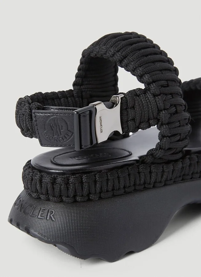 Moncler Belay Woven Sandals - Woman Sandals Black Eu - 40 - Image 5