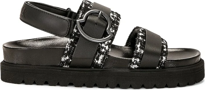 Moncler Bell Buckle Sandal in Black