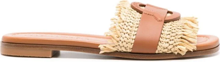 Moncler Bell Leather Slides