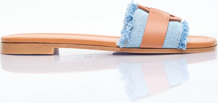 Moncler Bell Slides - Woman Slides Blue Eu - 36