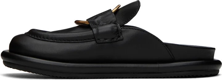 Moncler Black Bell Mules - Image 3