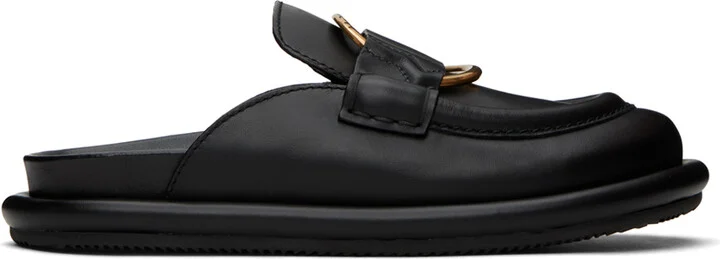 Moncler Black Bell Mules