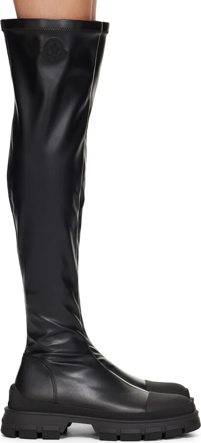 Moncler Black Hevea High Tall Boots
