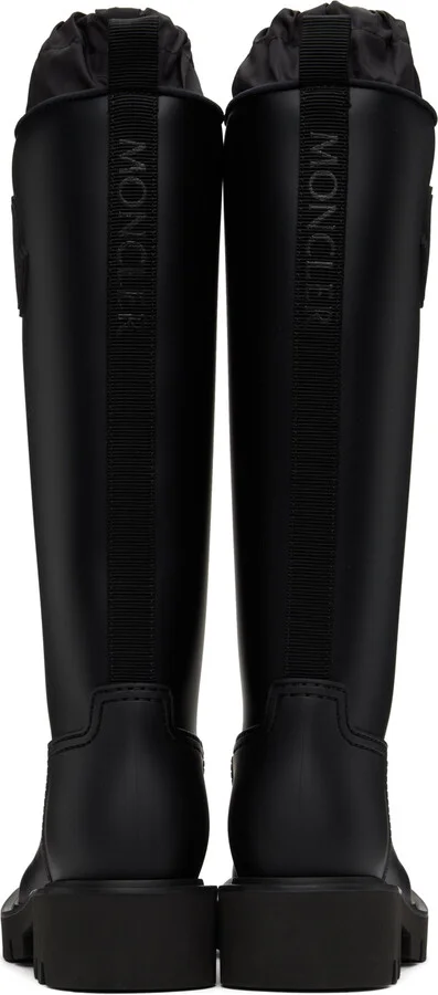 Moncler Black Kickstream High Rain Boots - Image 2