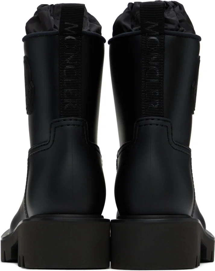 Moncler Black Kickstream Rain Boots - Image 2