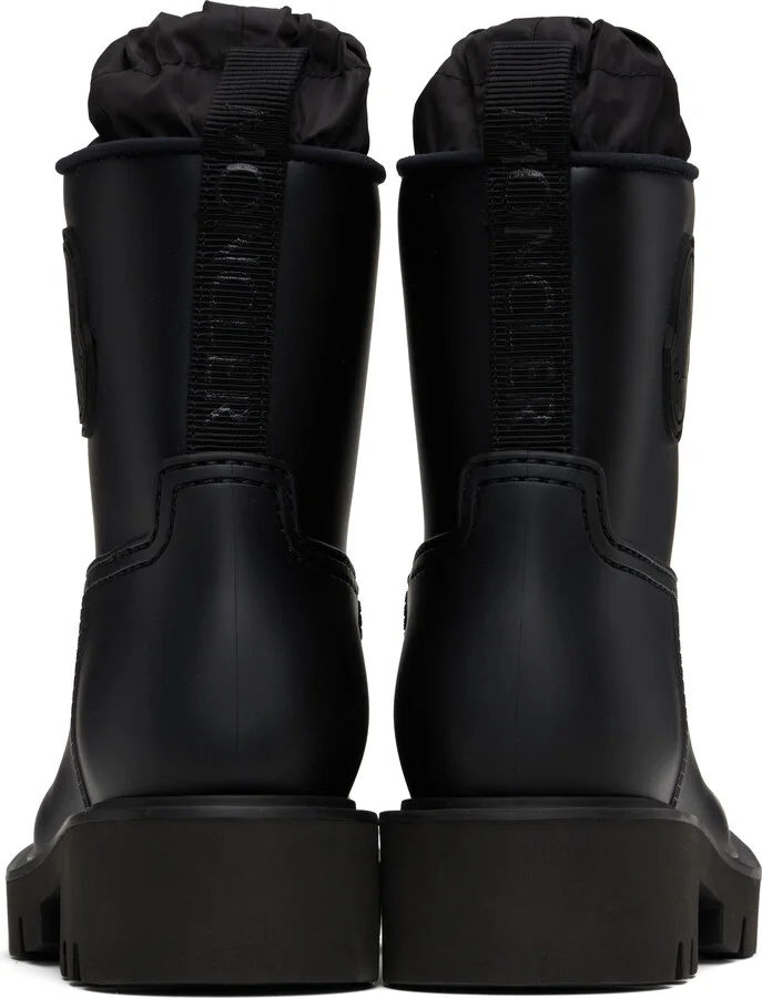 Moncler Black Kickstream Rain Boots - Image 2