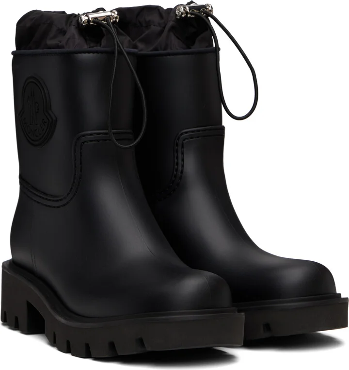 Moncler Black Kickstream Rain Boots - Image 4
