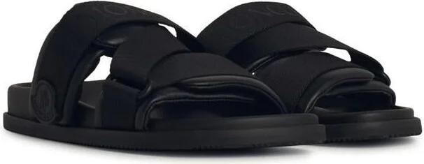 Moncler Black Leather Blend Sandals - Image 2