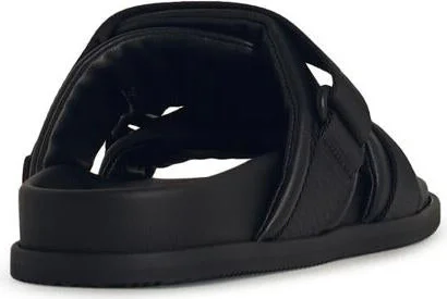 Moncler Black Leather Blend Sandals - Image 3