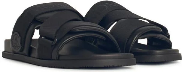 Moncler Black Leather Blend Sandals - Image 2