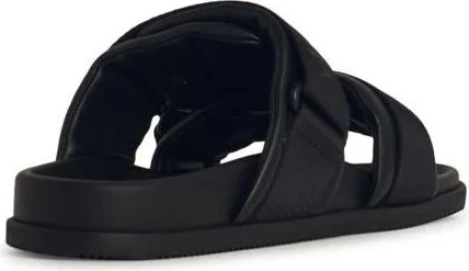 Moncler Black Leather Blend Sandals - Image 3